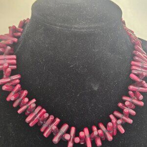 Genuine Vintage Blood Red Coral Necklace